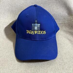 Vintage Tara Woods Port & Company Royal Blue Embroidered Cap Hat Adjustable Mens